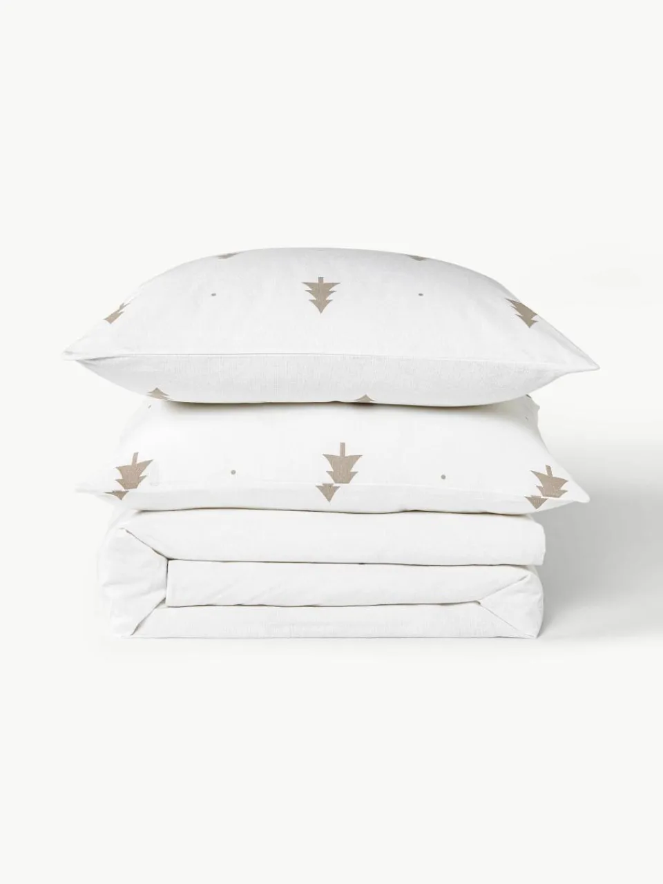 Flanellen dekbedovertrek X-mas Tree met kerstmotief^Westwing Collection New