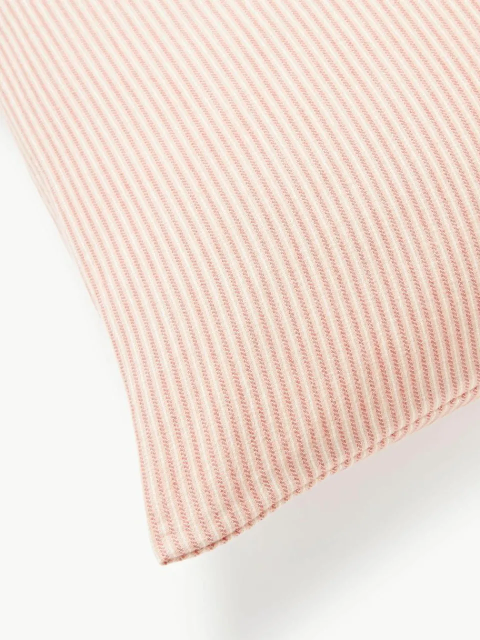 Flanellen dekbedovertrek Javon met fijne strepen^Westwing Collection Online