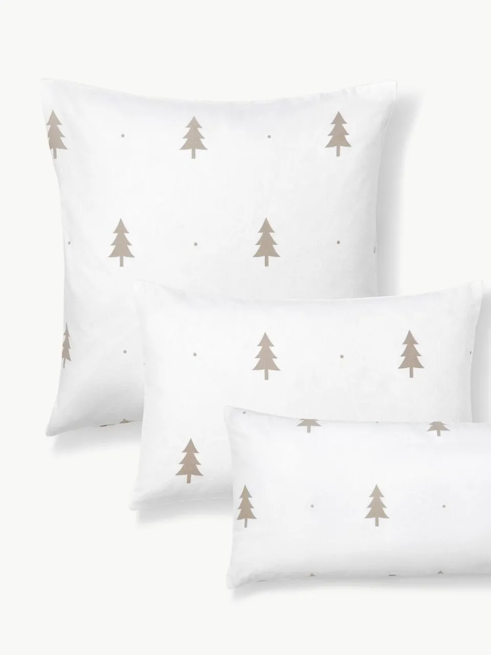 Flanellen kussenhoes X-mas Tree met kerstmotief^Westwing Collection New
