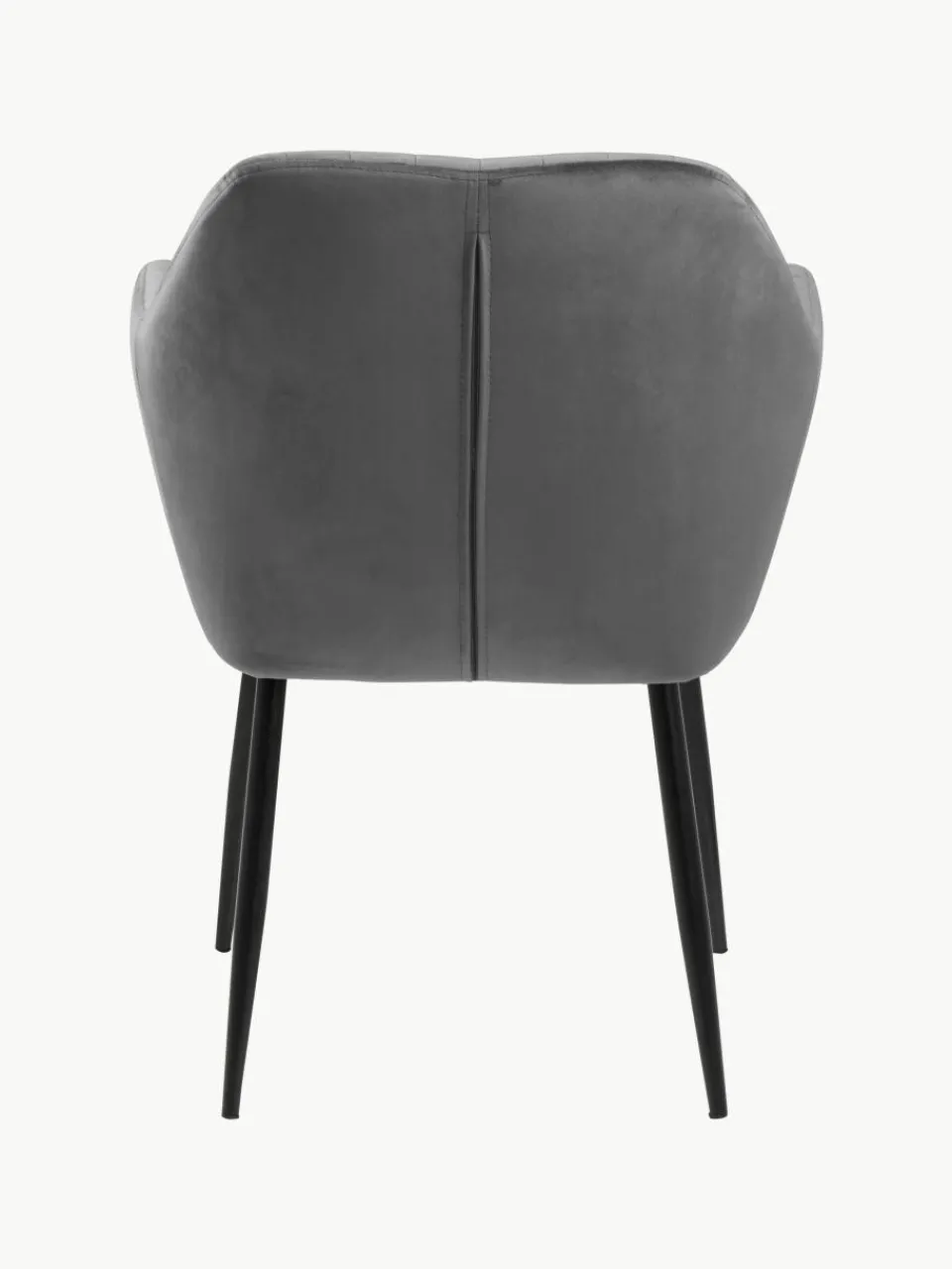 Fluwelen armstoel Emilia met metalen poten^Westwing Discount