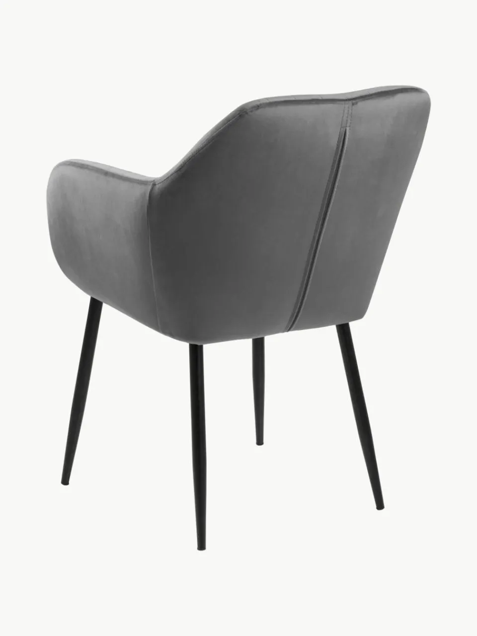 Fluwelen armstoel Emilia met metalen poten^Westwing Discount