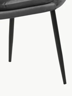 Fluwelen armstoel Emilia met metalen poten^Westwing Discount