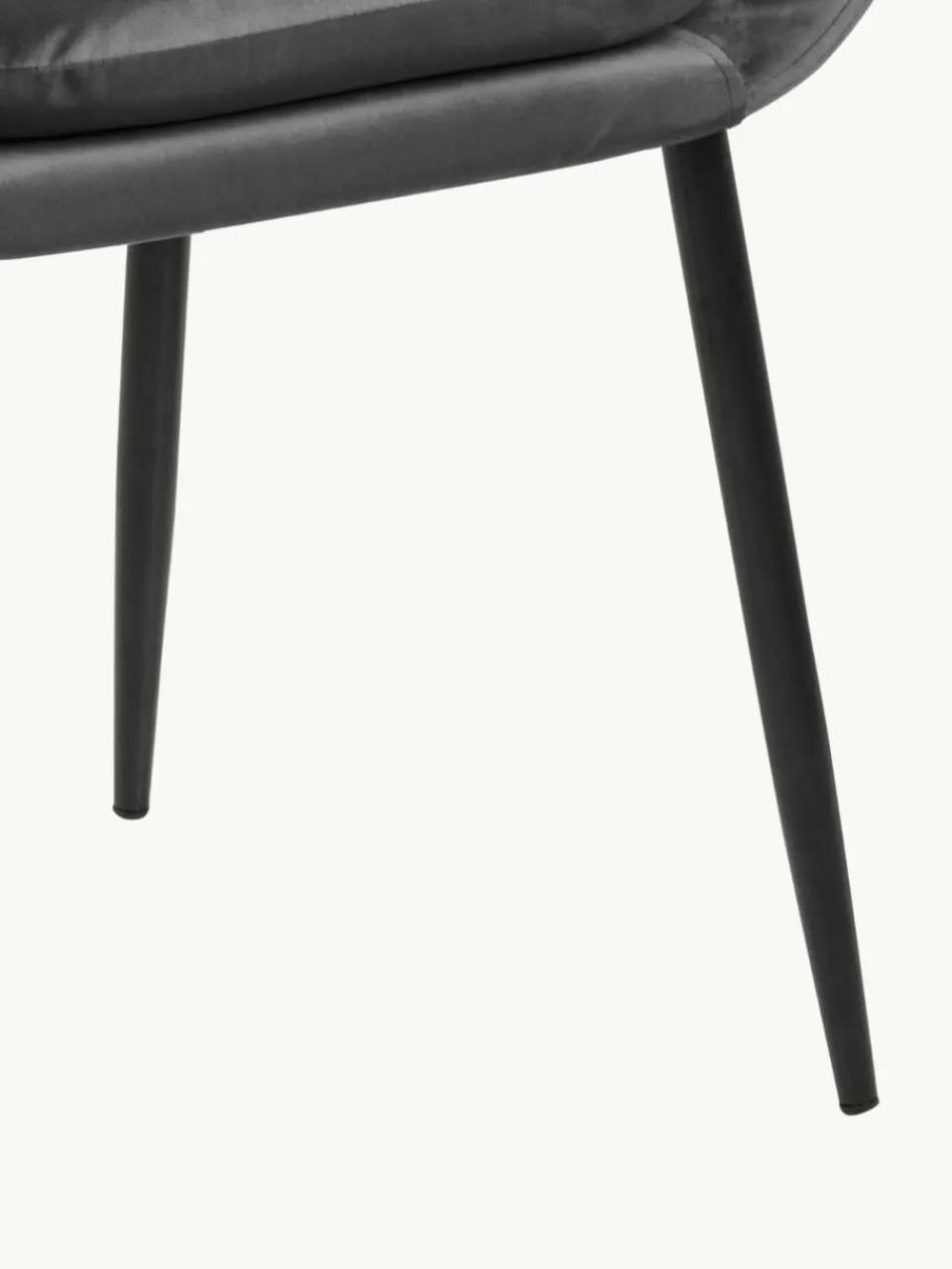Fluwelen armstoel Emilia met metalen poten^Westwing Discount