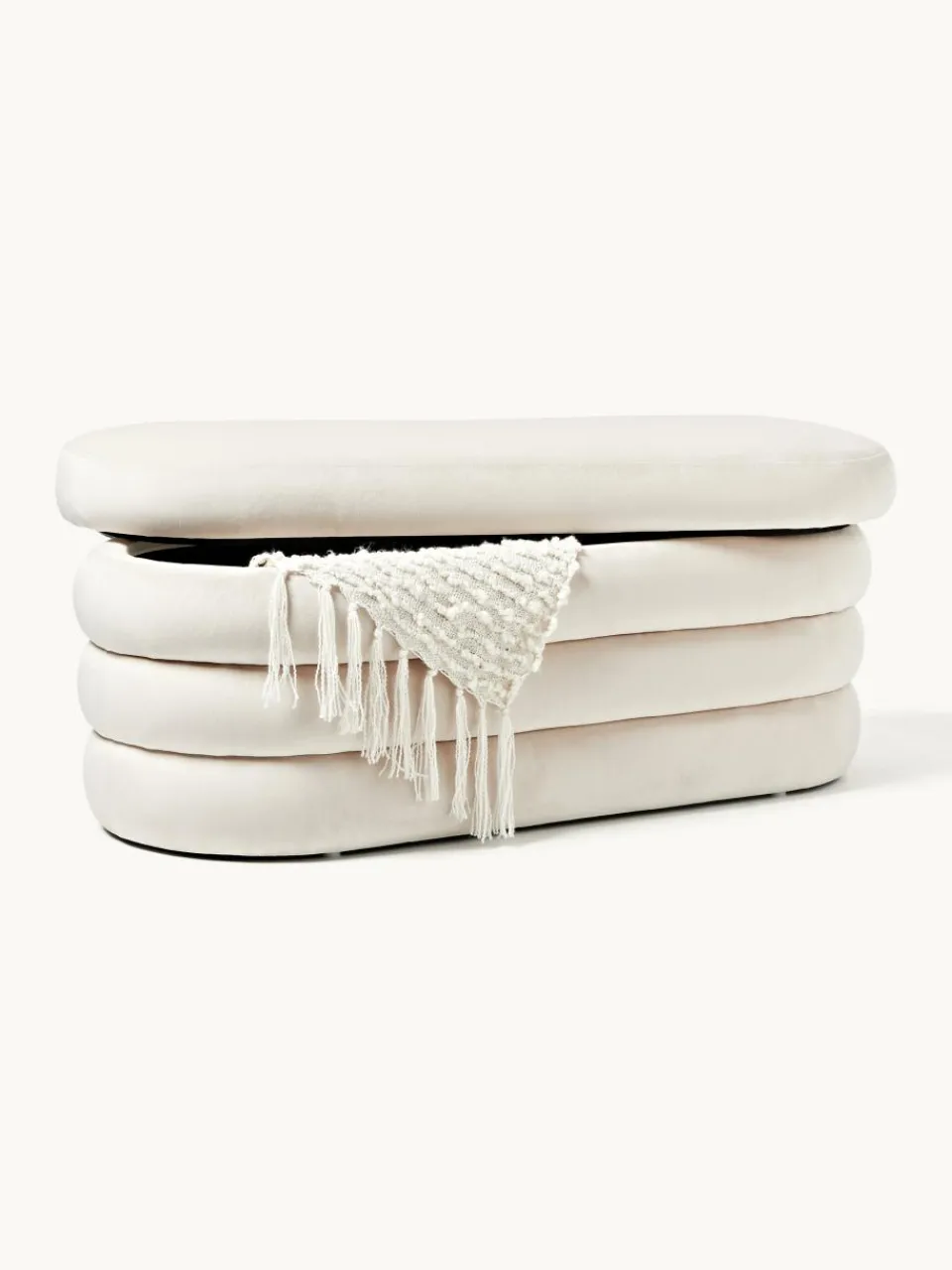 Fluwelen bank Alto met opbergruimte^Westwing Collection Best