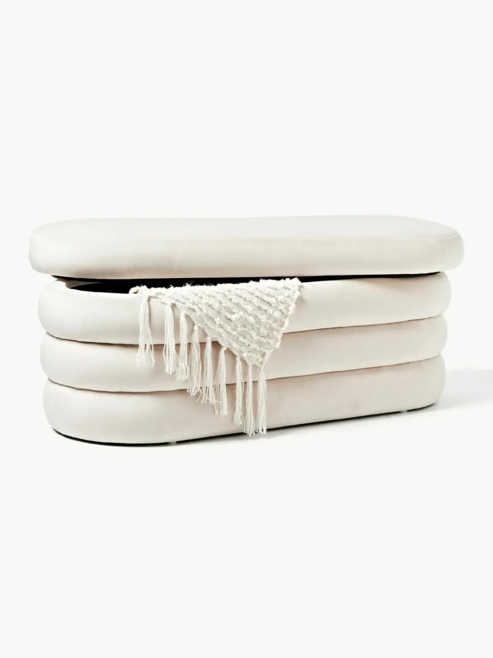 Fluwelen bank Alto met opbergruimte^Westwing Collection Best