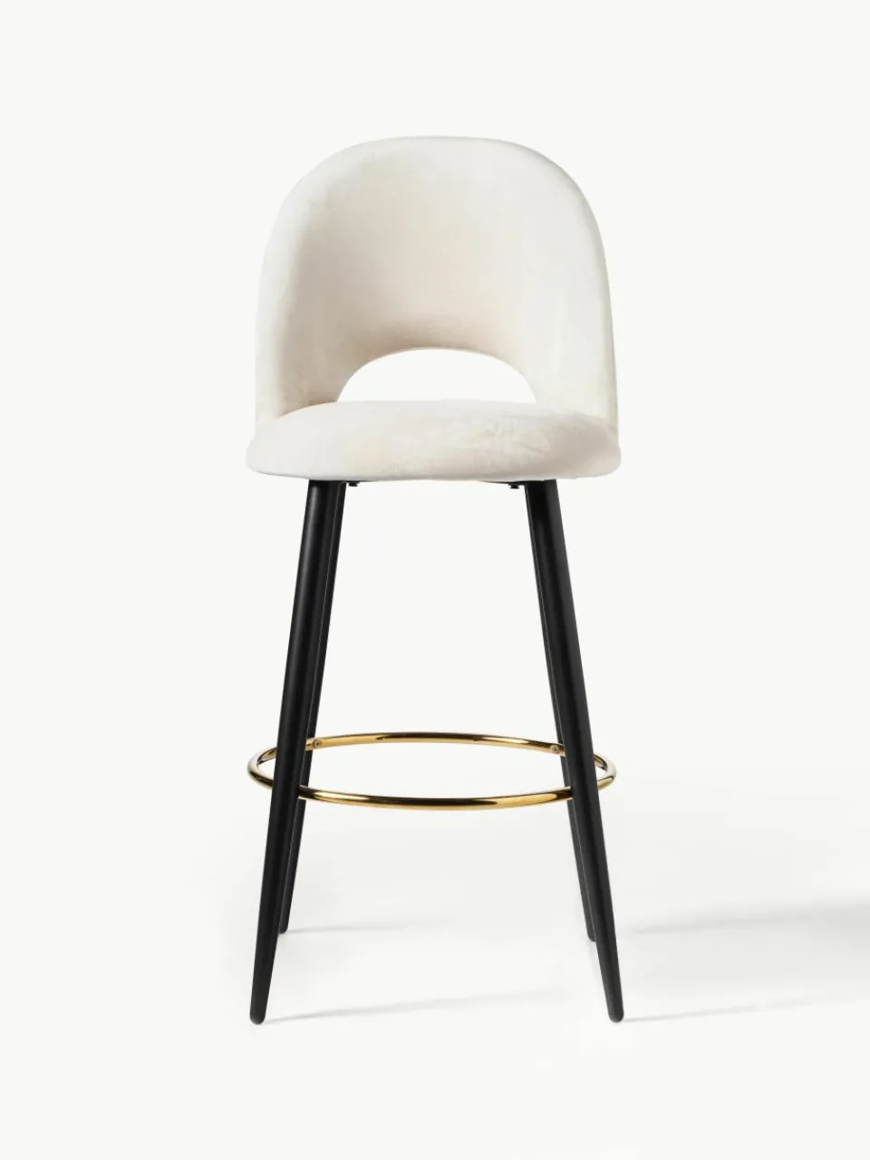 Fluwelen barstoel Rachel^Westwing Collection New
