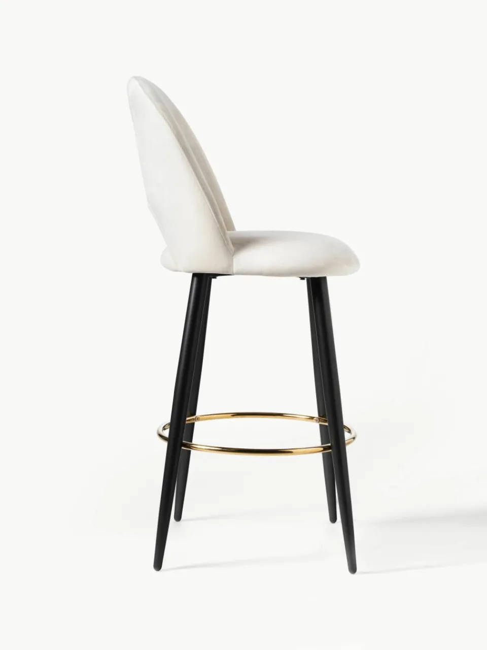 Fluwelen barstoel Rachel^Westwing Collection New