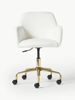 Fluwelen bureaustoel Lucie^Westwing Collection Hot