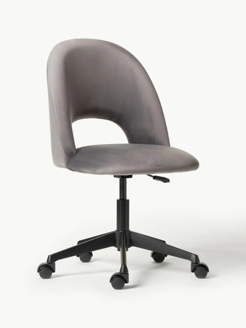 Fluwelen bureaustoel Rachel, in hoogte verstelbaar^Westwing Collection Outlet