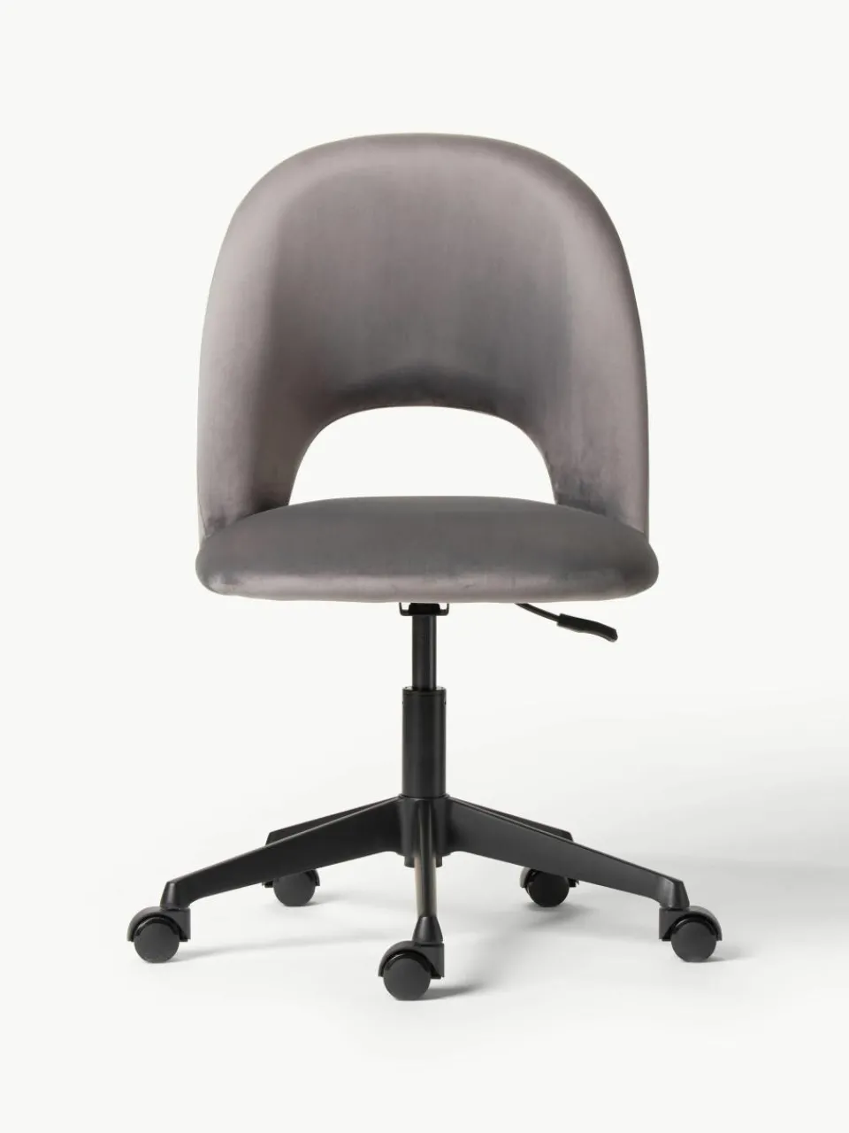 Fluwelen bureaustoel Rachel, in hoogte verstelbaar^Westwing Collection Outlet