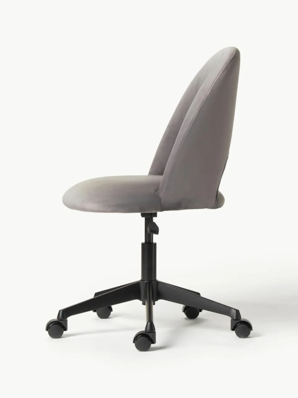 Fluwelen bureaustoel Rachel, in hoogte verstelbaar^Westwing Collection Outlet
