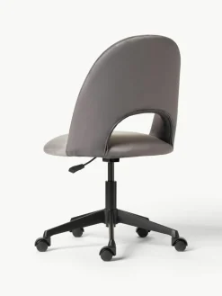 Fluwelen bureaustoel Rachel, in hoogte verstelbaar^Westwing Collection Outlet