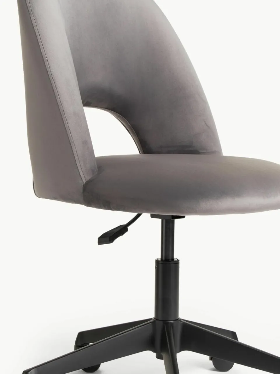 Fluwelen bureaustoel Rachel, in hoogte verstelbaar^Westwing Collection Outlet