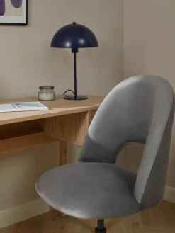 Fluwelen bureaustoel Rachel, in hoogte verstelbaar^Westwing Collection Outlet