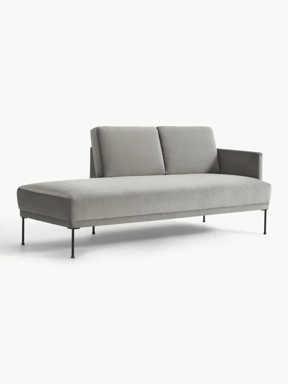 Fluwelen chaise longue Fluente^Westwing Collection Online