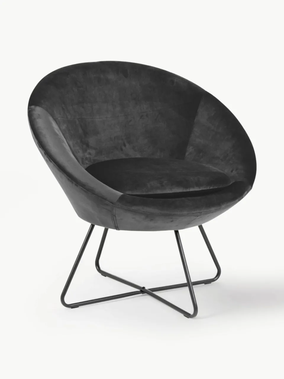 Fluwelen cocktailfauteuil Center^Westwing New