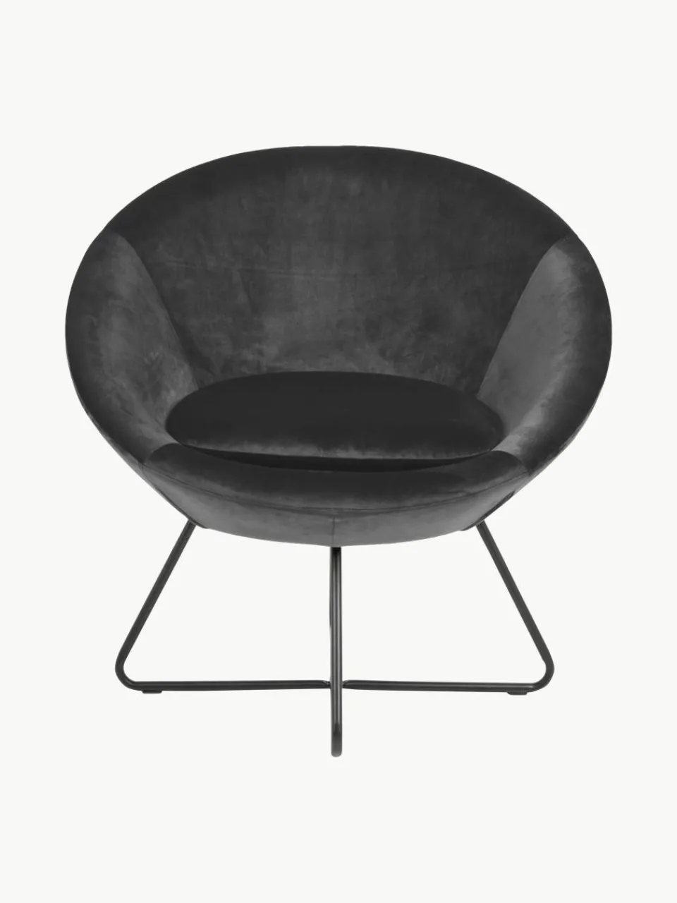 Fluwelen cocktailfauteuil Center^Westwing New