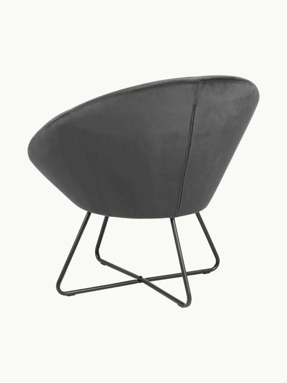 Fluwelen cocktailfauteuil Center^Westwing New