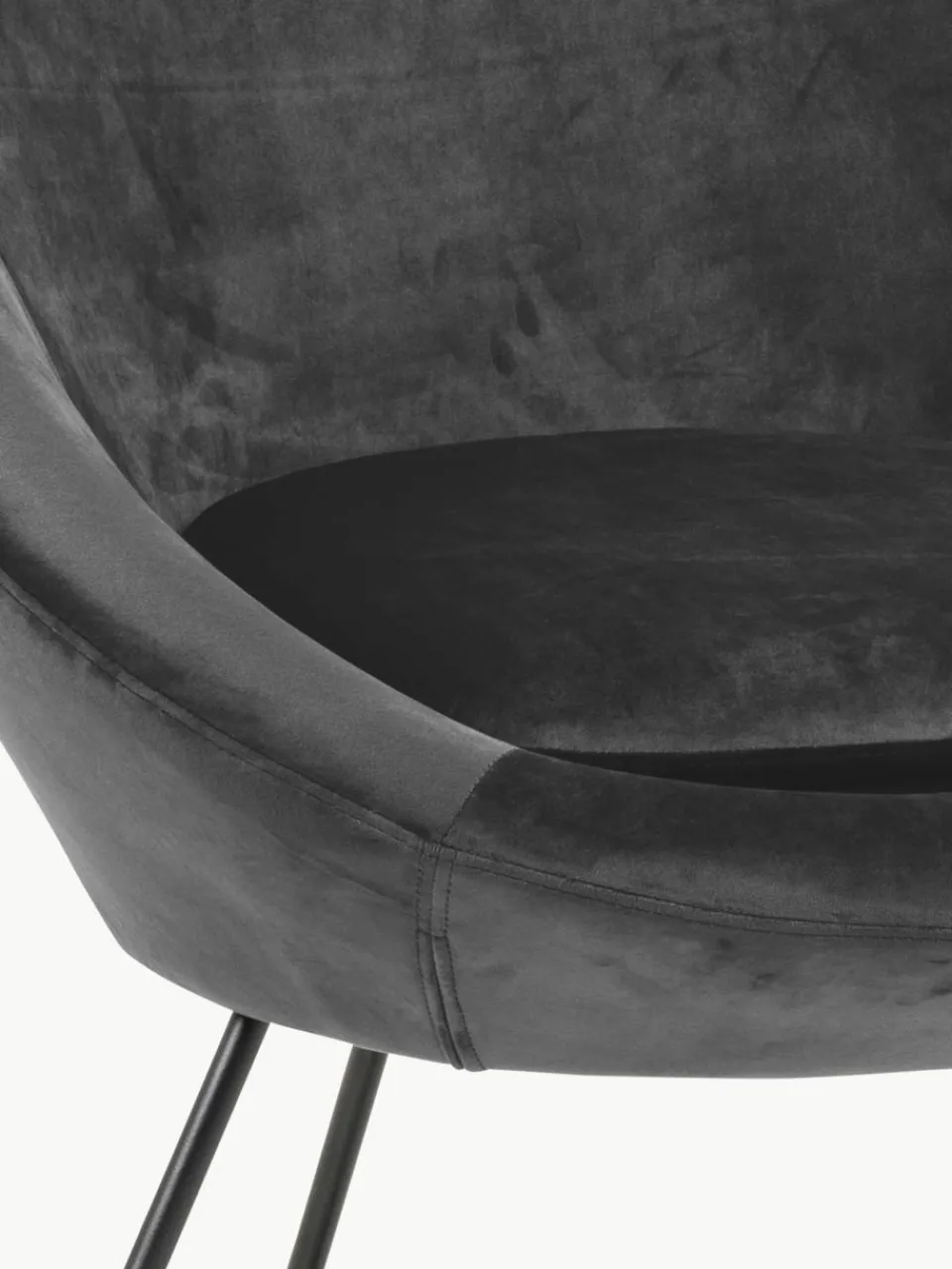 Fluwelen cocktailfauteuil Center^Westwing New