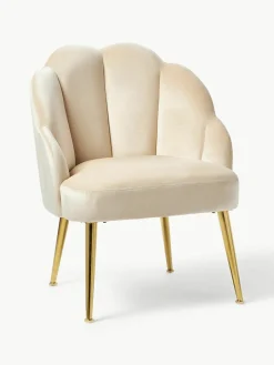 Fluwelen cocktailfauteuil Helle^Westwing Collection Sale