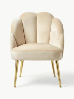 Fluwelen cocktailfauteuil Helle^Westwing Collection Sale
