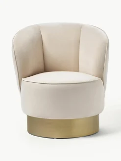 Fluwelen cocktailfauteuil Olivia^Westwing Collection Fashion