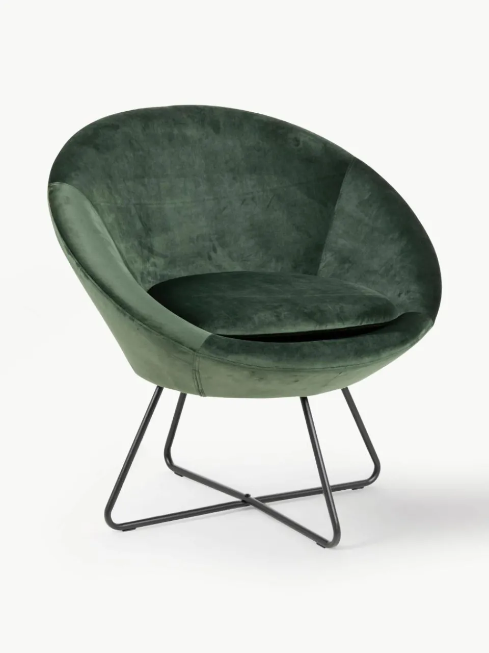 Fluwelen cocktailfauteuil Center^Westwing Clearance