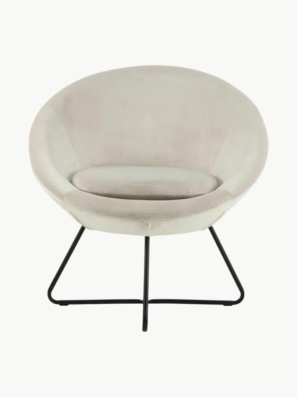 Fluwelen cocktailfauteuil Center^Westwing Fashion