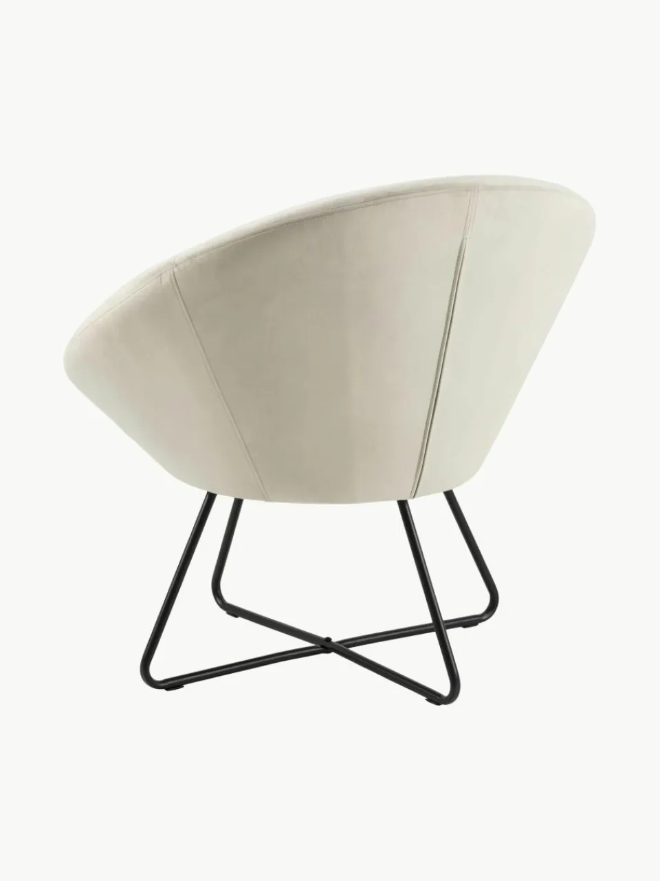 Fluwelen cocktailfauteuil Center^Westwing Fashion