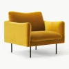Fluwelen fauteuil Moby^Westwing Collection Best