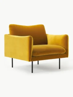 Fluwelen fauteuil Moby^Westwing Collection Best
