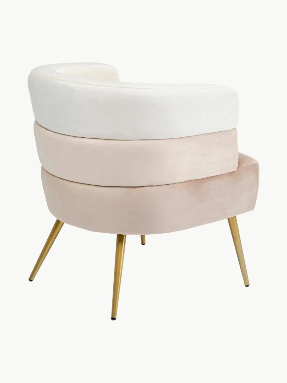 Fluwelen fauteuil Sandwich in retro-design^Kare Design Outlet