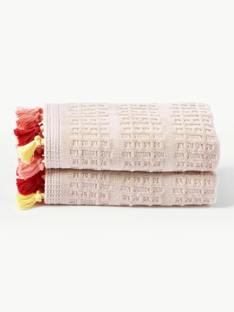 Fluwelen handdoek Tallulah met decoratieve franjes, in verschillende formaten^Westwing Collection Online