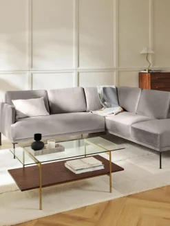 Fluwelen hoekbank Fluente^Westwing Collection Best