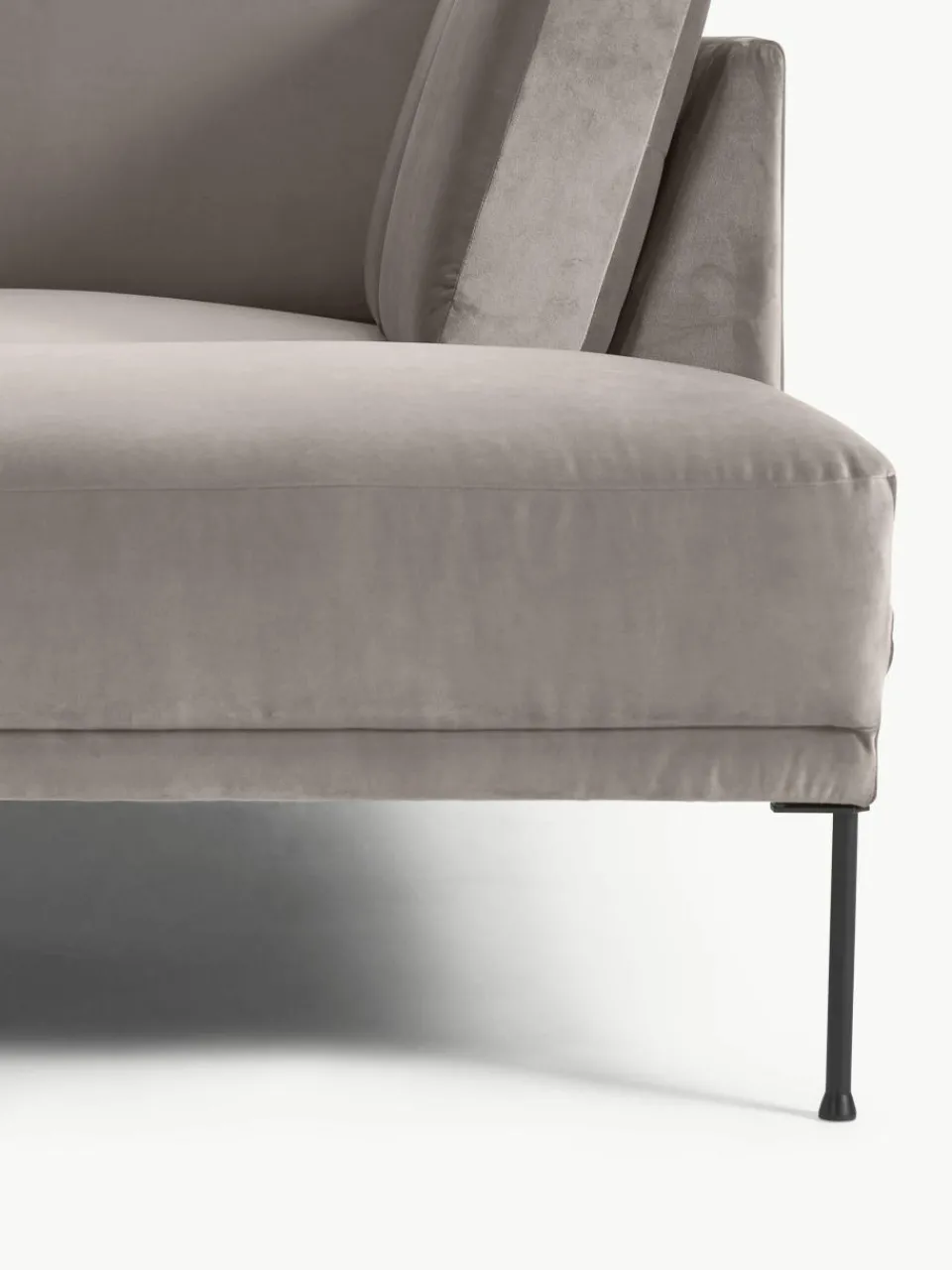 Fluwelen hoekbank Fluente^Westwing Collection Best