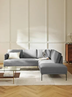 Fluwelen hoekbank Fluente^Westwing Collection Outlet