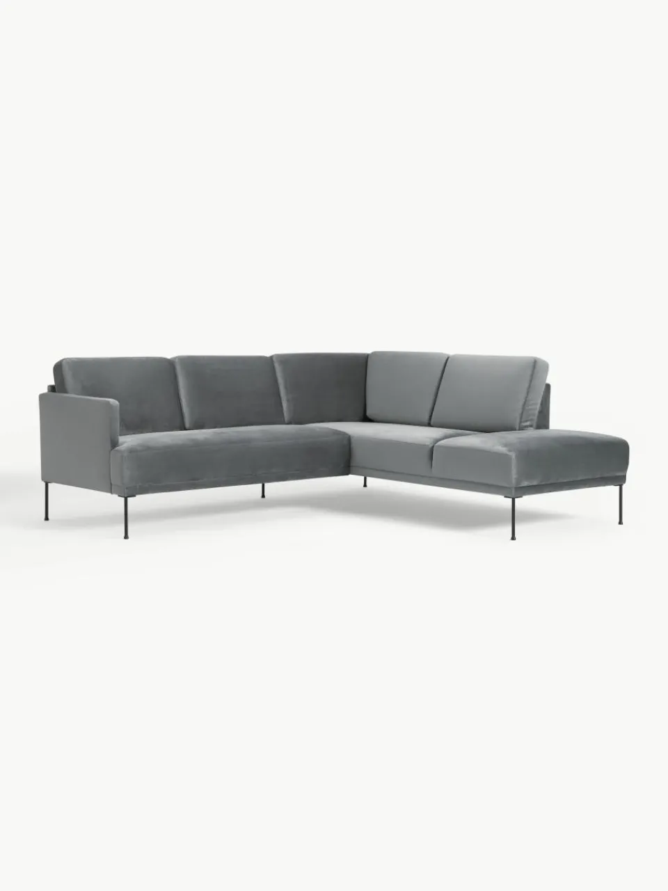 Fluwelen hoekbank Fluente^Westwing Collection Outlet