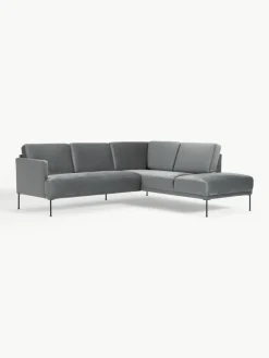 Fluwelen hoekbank Fluente^Westwing Collection Outlet