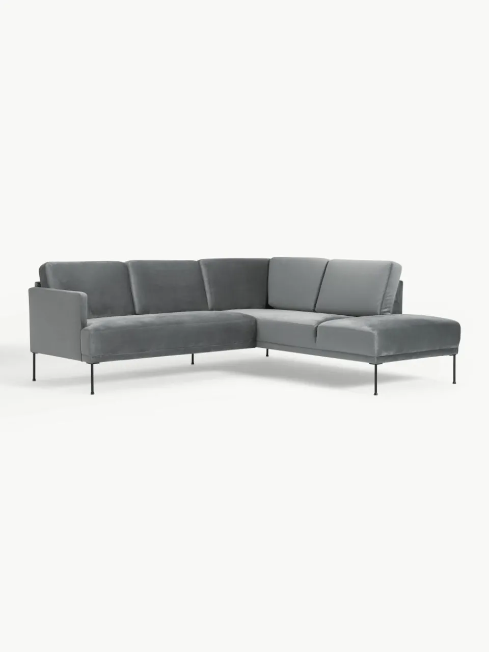 Fluwelen hoekbank Fluente^Westwing Collection Outlet