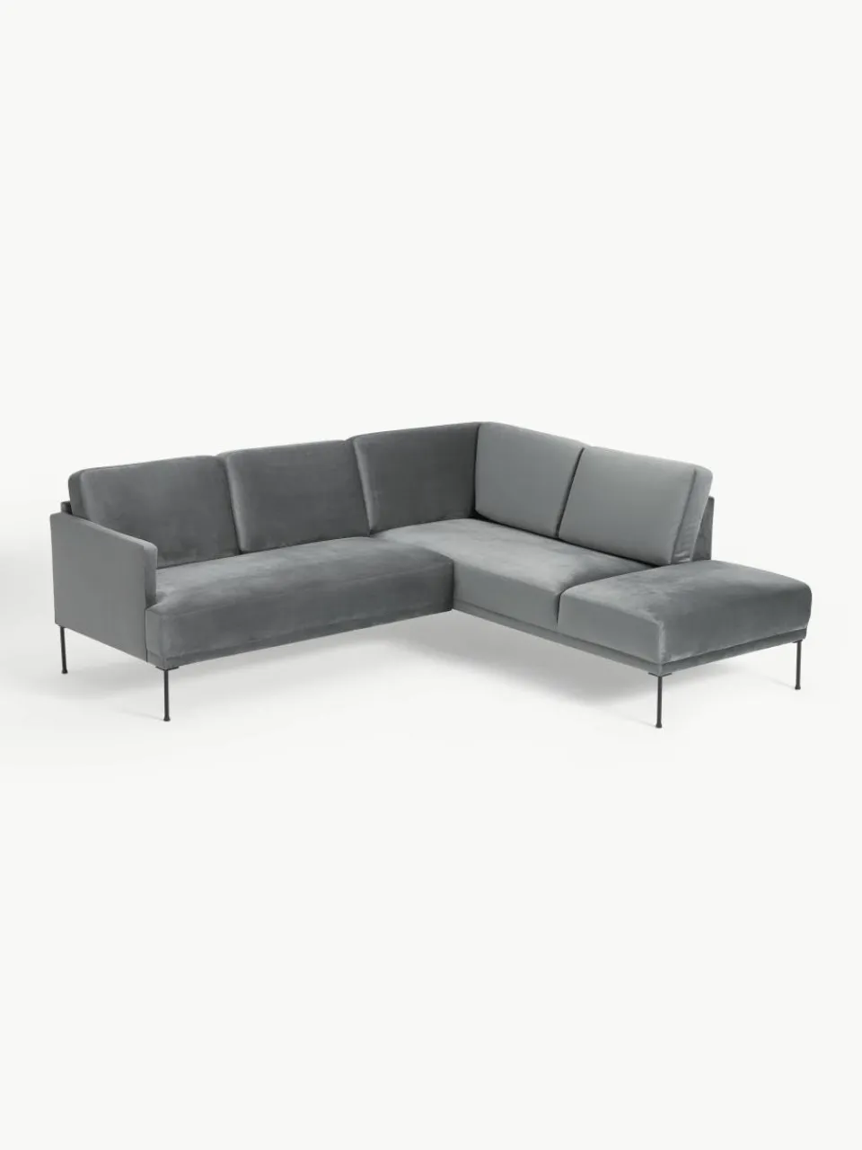 Fluwelen hoekbank Fluente^Westwing Collection Outlet