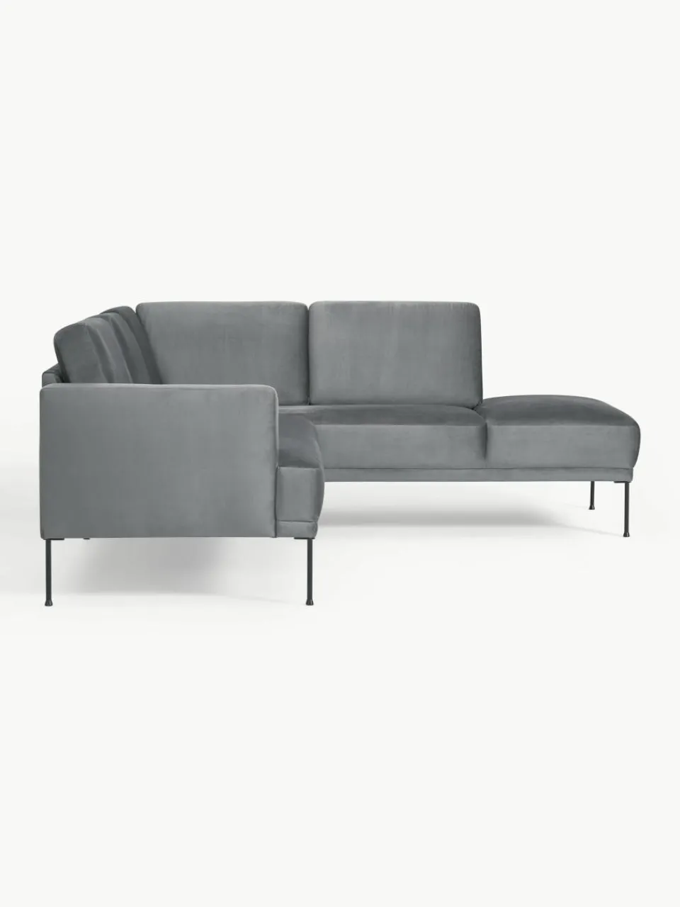 Fluwelen hoekbank Fluente^Westwing Collection Outlet