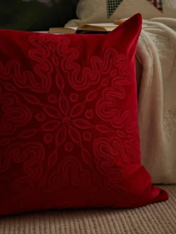 Fluwelen kussenhoes Celeste met winters motief^Westwing Collection Outlet