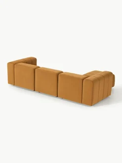 Fluwelen modulaire bank Lena (4-zits) met kruk^Westwing Collection Outlet