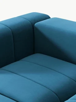 Fluwelen modulaire bank Lena (3-zits) met kruk^Westwing Collection Online