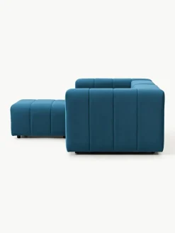 Fluwelen modulaire bank Lena (3-zits) met kruk^Westwing Collection Online