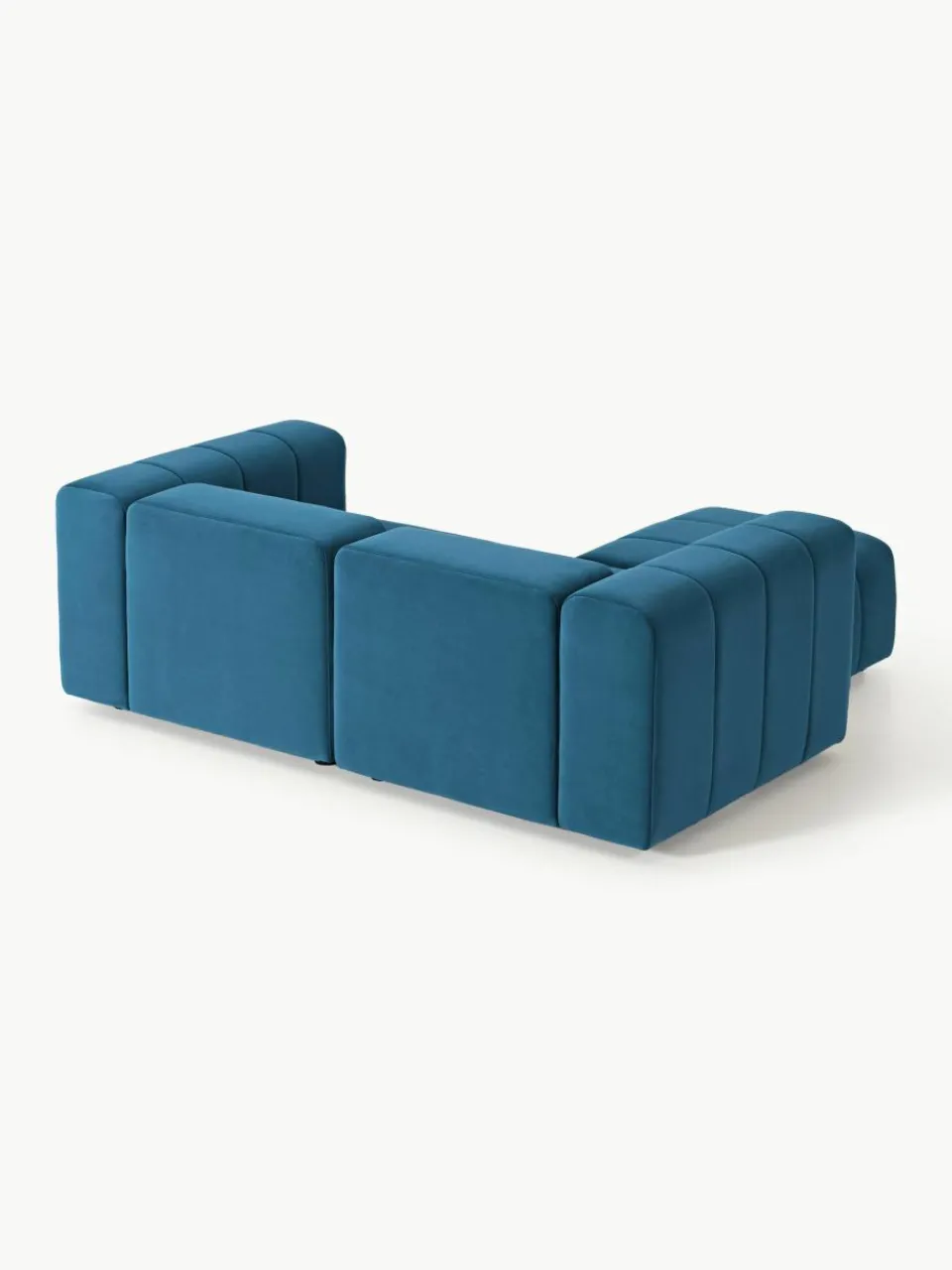 Fluwelen modulaire bank Lena (3-zits) met kruk^Westwing Collection Online