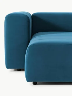 Fluwelen modulaire bank Lena (3-zits) met kruk^Westwing Collection Online