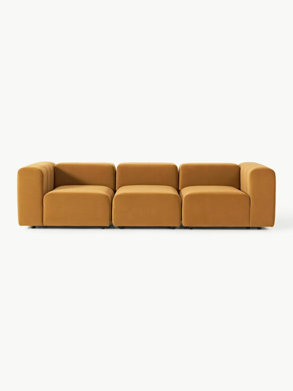 Fluwelen modulaire bank Lena (4-zits)^Westwing Collection Fashion