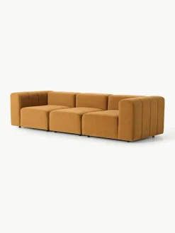 Fluwelen modulaire bank Lena (4-zits)^Westwing Collection Fashion