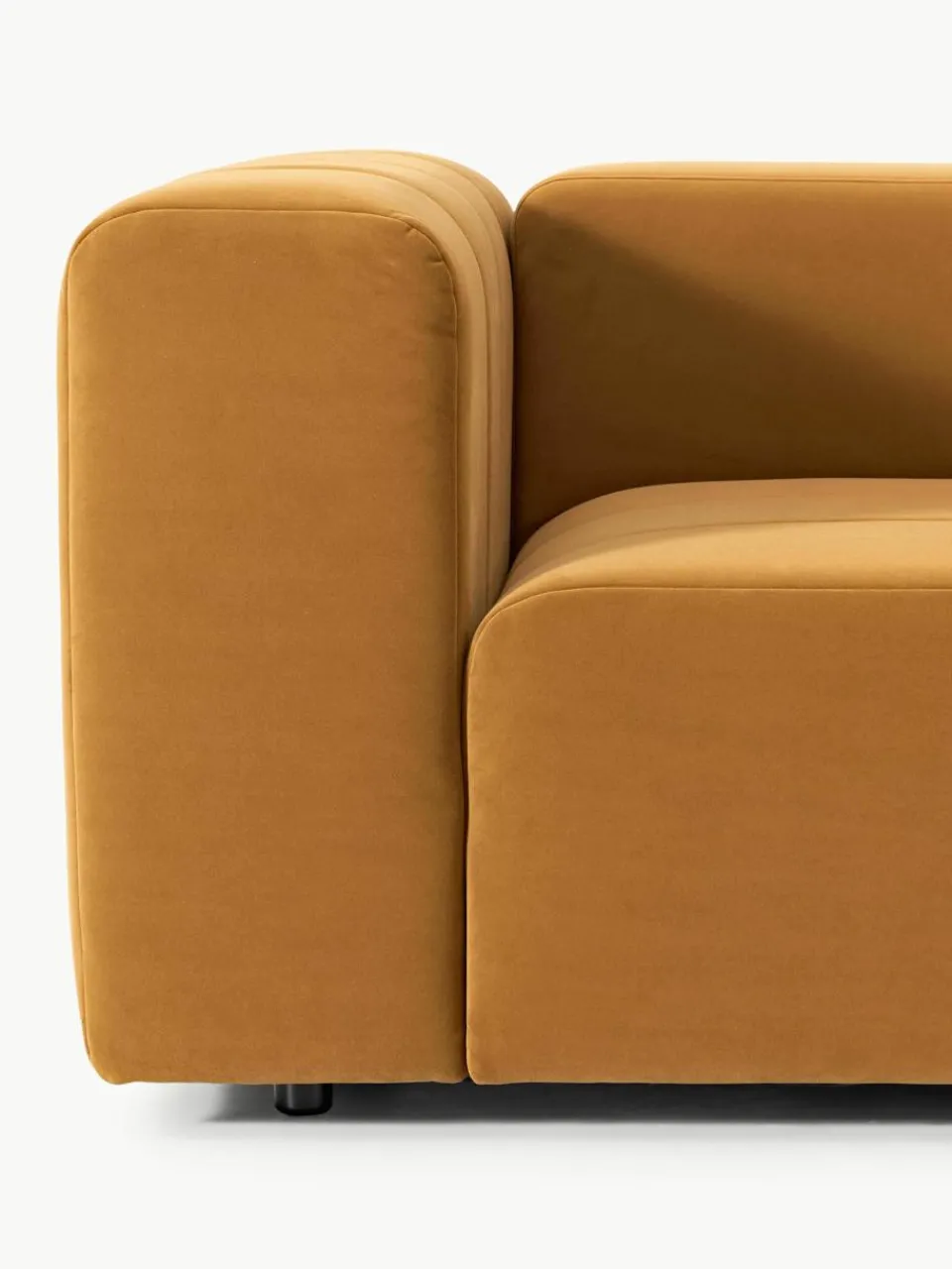 Fluwelen modulaire bank Lena (4-zits)^Westwing Collection Fashion